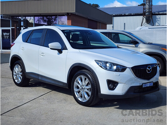 3/2014 Mazda Cx-5 Akera (4x4) MY13 UPGRADE 4d Wagon White 2.2L