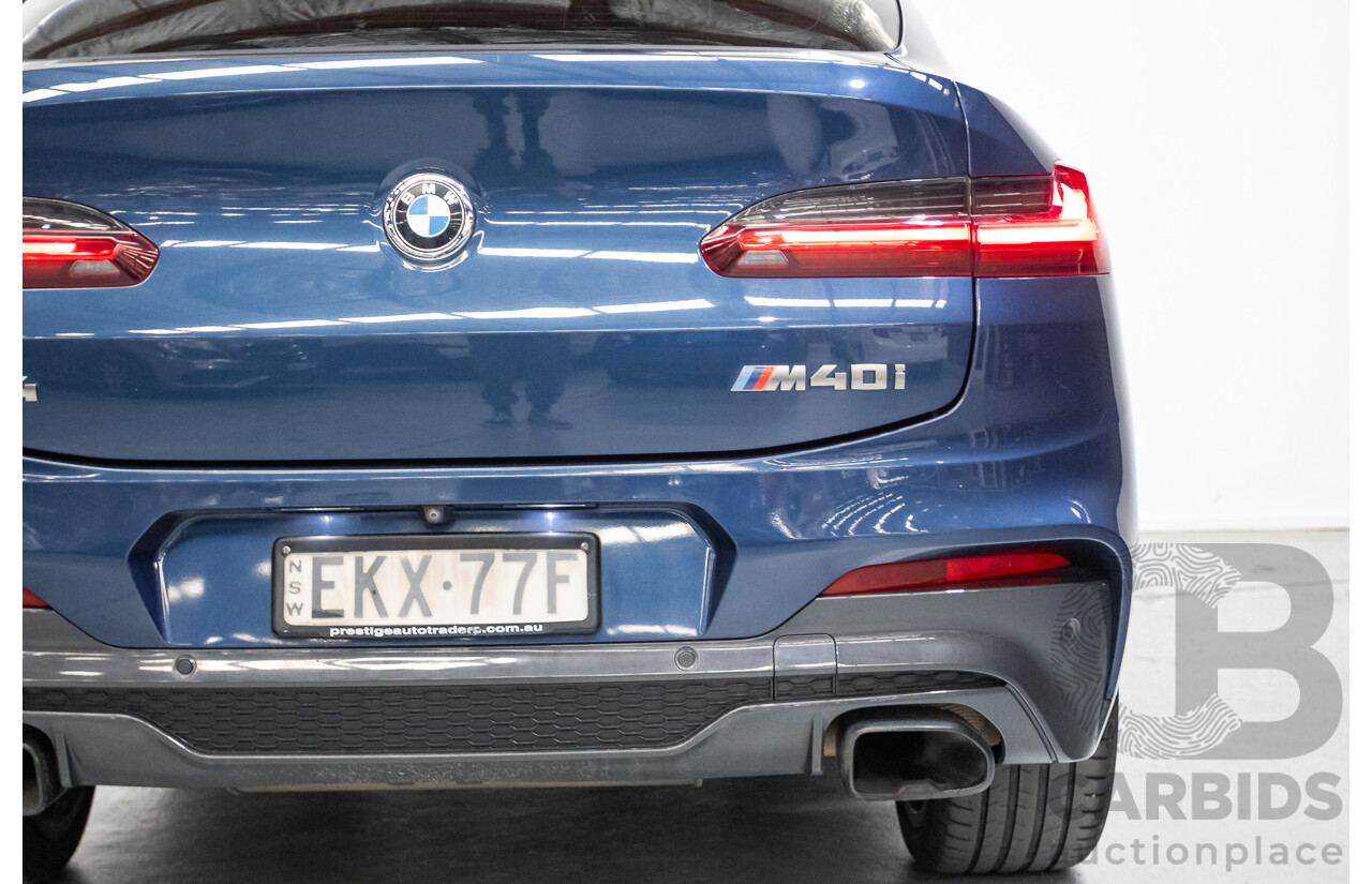 10/2018 BMW X4 M40i (AWD) G02 MY19 5D Coupe Phytonic Blue Metallic Turbo 3.0L