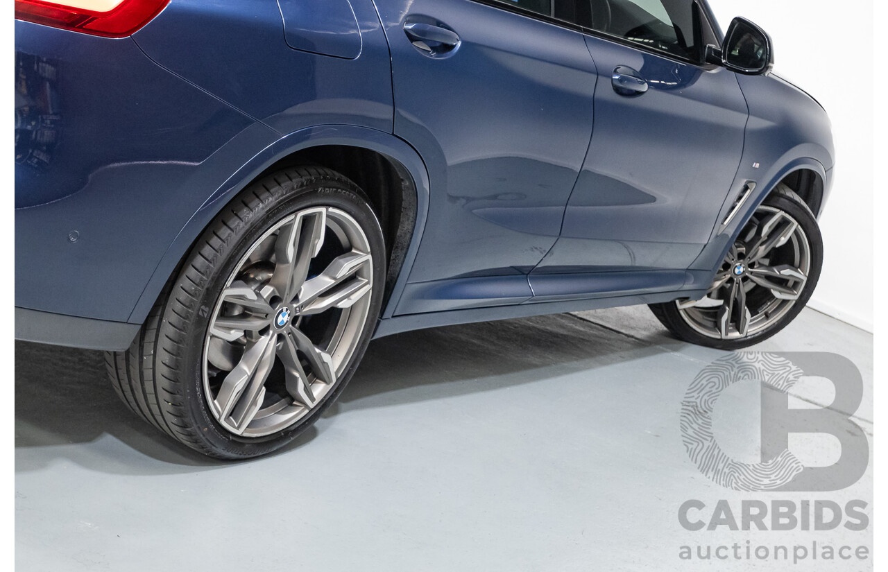 10/2018 BMW X4 M40i (AWD) G02 MY19 5D Coupe Phytonic Blue Metallic Turbo 3.0L
