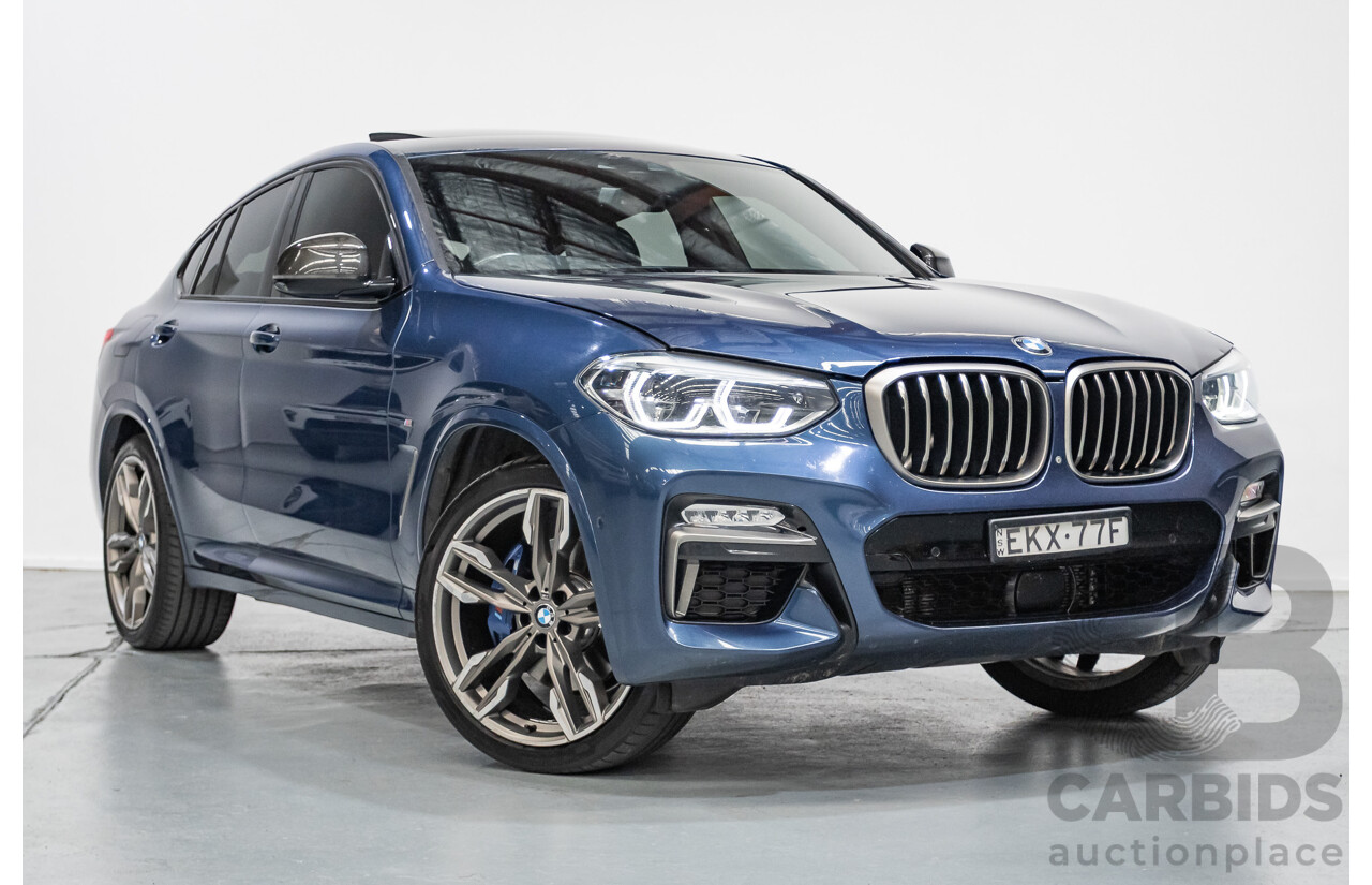 10/2018 BMW X4 M40i (AWD) G02 MY19 5D Coupe Phytonic Blue Metallic Turbo 3.0L