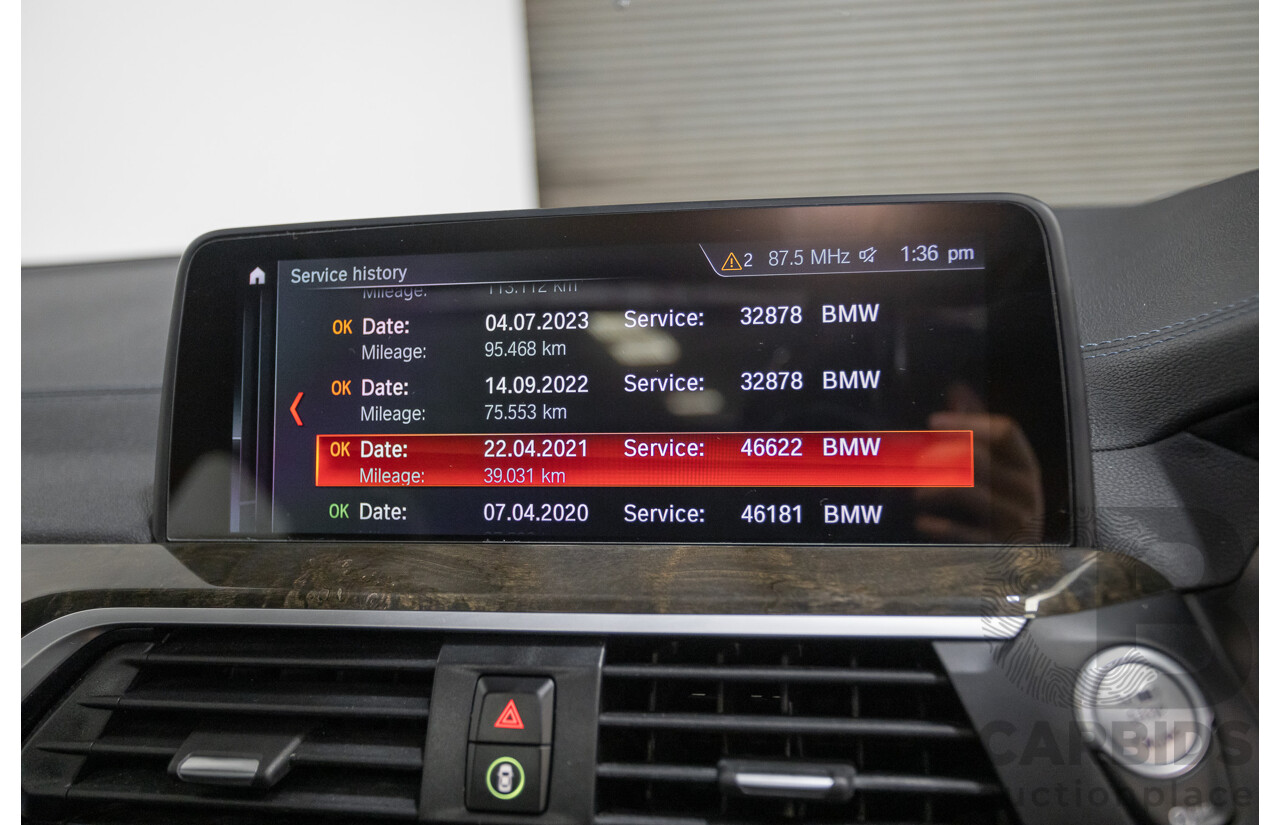 10/2018 BMW X4 M40i (AWD) G02 MY19 5D Coupe Phytonic Blue Metallic Turbo 3.0L