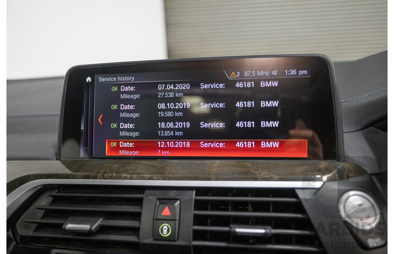 10/2018 BMW X4 M40i (AWD) G02 MY19 5D Coupe Phytonic Blue Metallic Turbo 3.0L