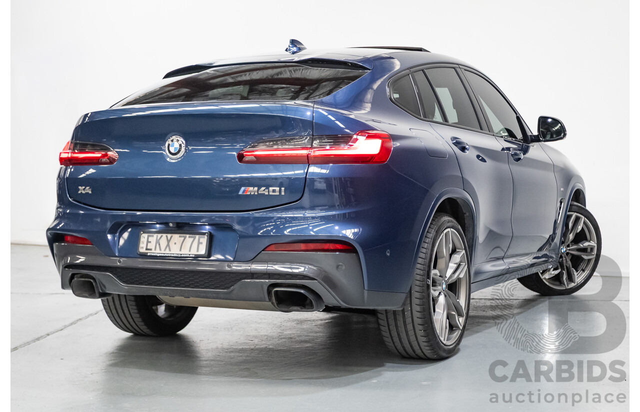 10/2018 BMW X4 M40i (AWD) G02 MY19 5D Coupe Phytonic Blue Metallic Turbo 3.0L