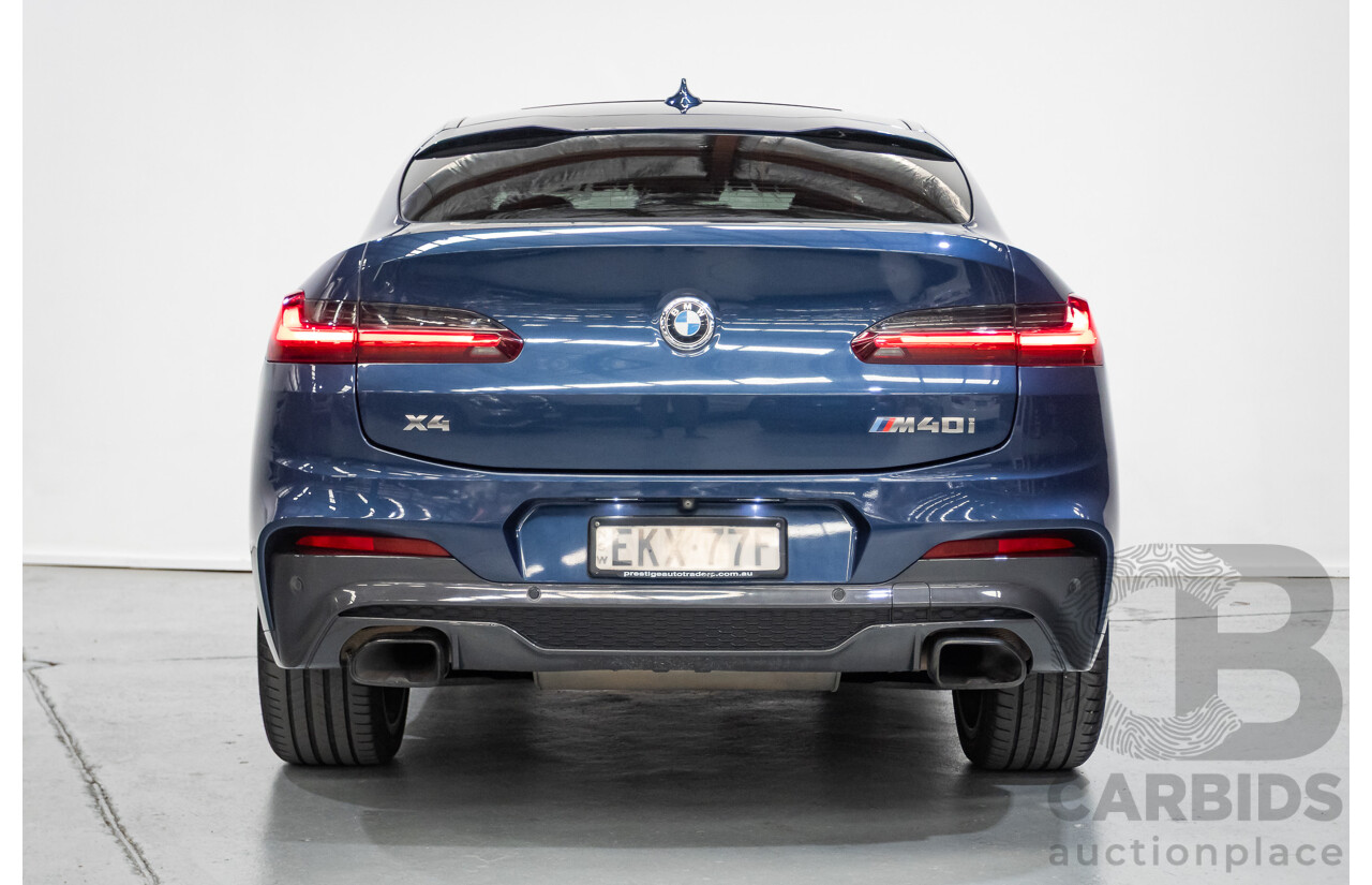 10/2018 BMW X4 M40i (AWD) G02 MY19 5D Coupe Phytonic Blue Metallic Turbo 3.0L