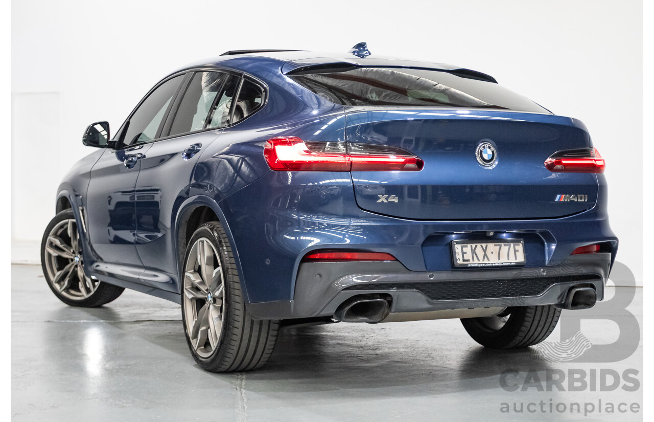 10/2018 BMW X4 M40i (AWD) G02 MY19 5D Coupe Phytonic Blue Metallic Turbo 3.0L