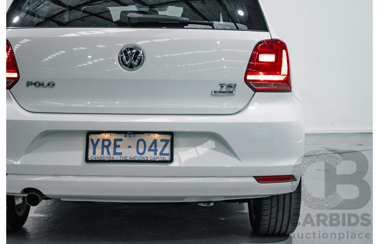 11/2017 Volkswagen Polo Urban + (81TSI) 6R MY17.5 5D Hatchback White 1.2L