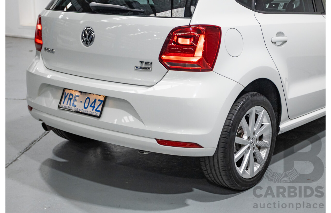 11/2017 Volkswagen Polo Urban + (81TSI) 6R MY17.5 5D Hatchback White 1.2L