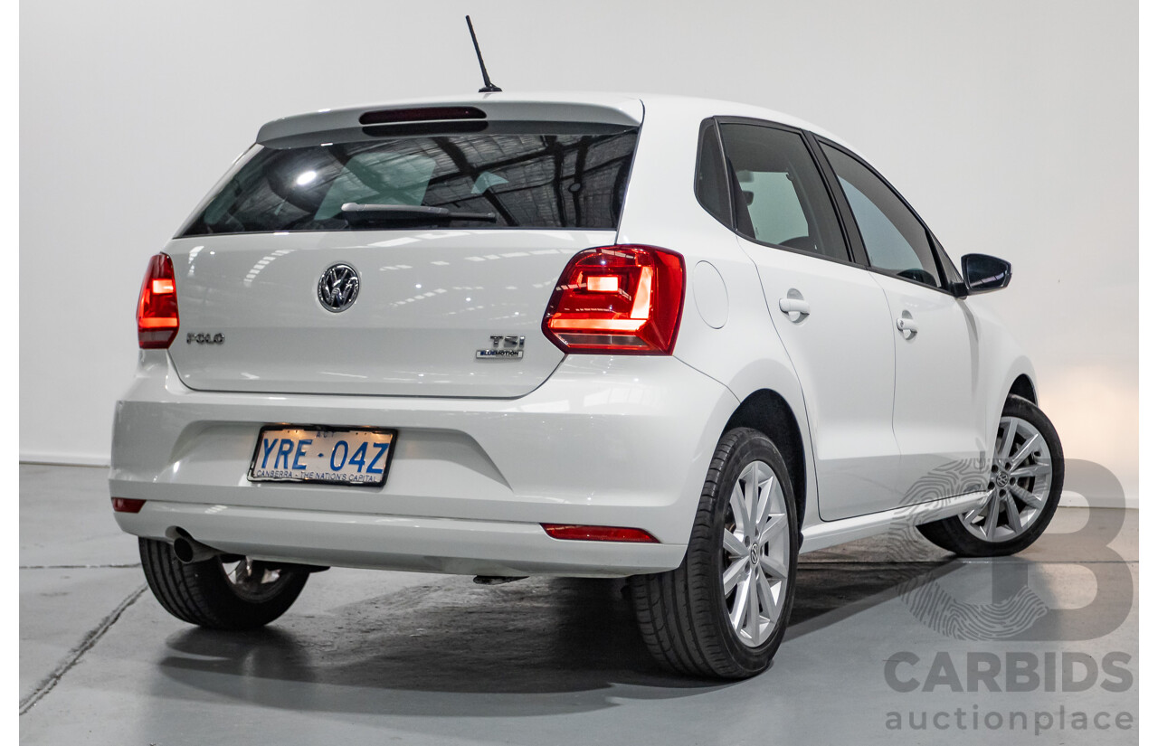 11/2017 Volkswagen Polo Urban + (81TSI) 6R MY17.5 5D Hatchback White 1.2L