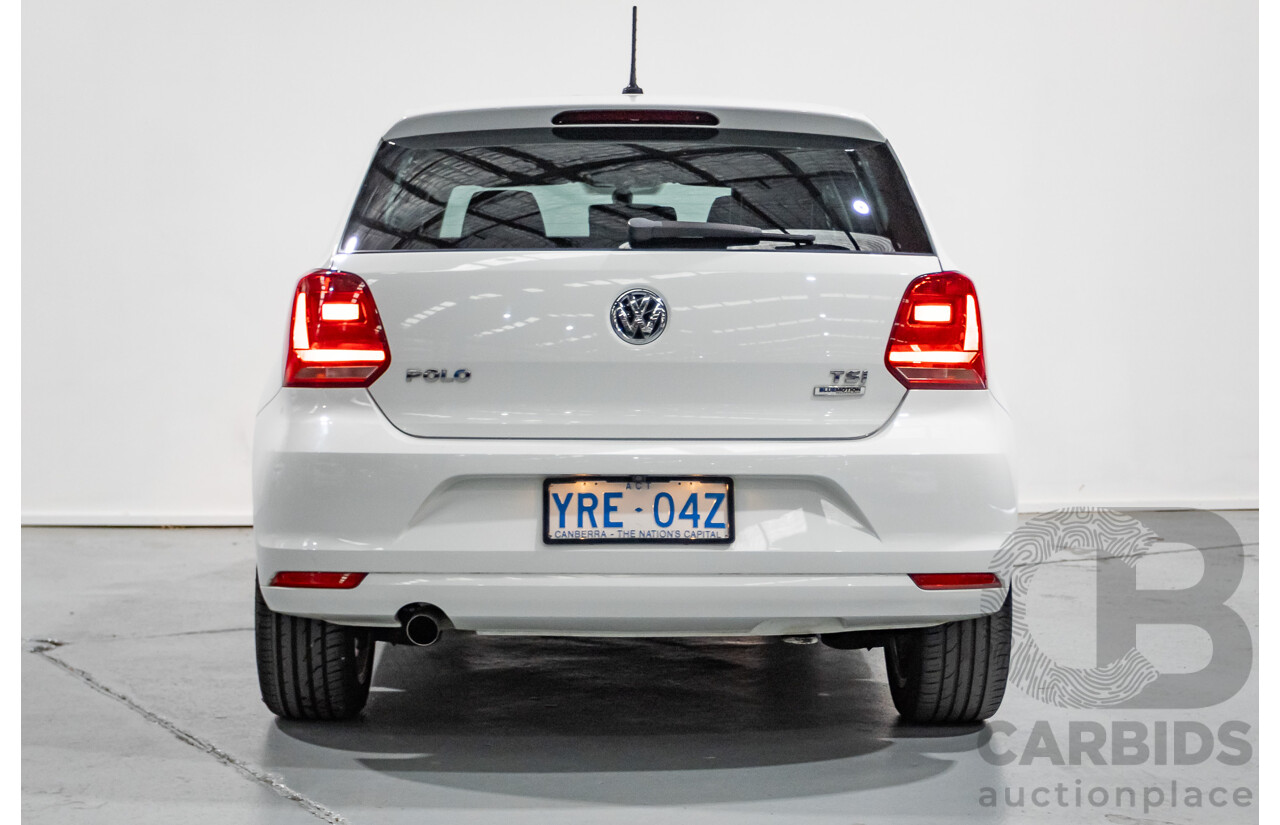 11/2017 Volkswagen Polo Urban + (81TSI) 6R MY17.5 5D Hatchback White 1.2L