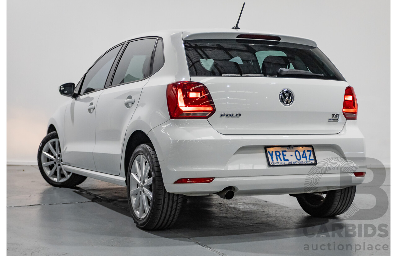11/2017 Volkswagen Polo Urban + (81TSI) 6R MY17.5 5D Hatchback White 1.2L
