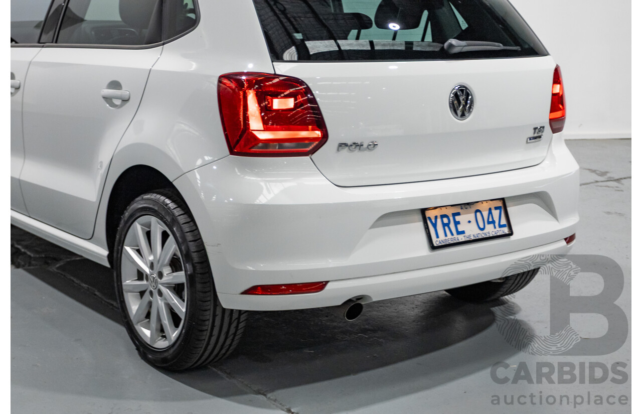 11/2017 Volkswagen Polo Urban + (81TSI) 6R MY17.5 5D Hatchback White 1.2L