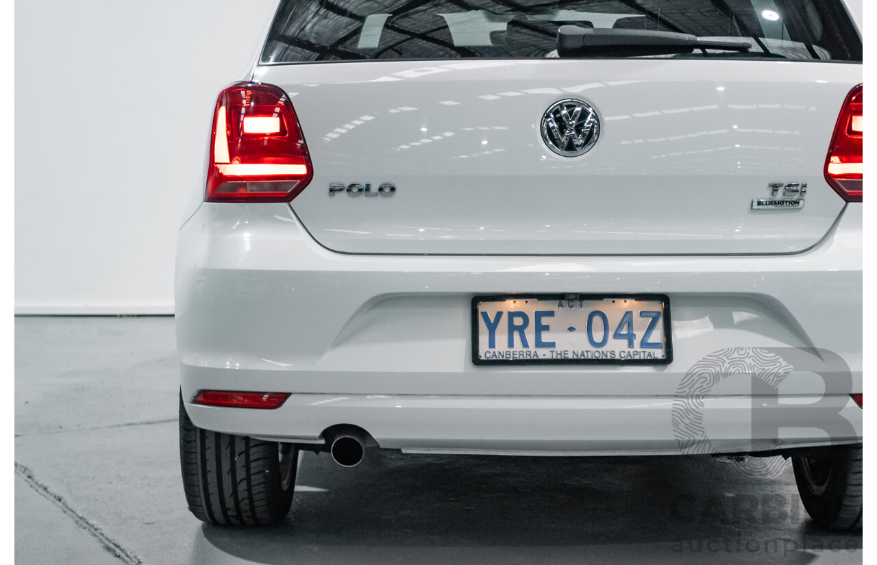 11/2017 Volkswagen Polo Urban + (81TSI) 6R MY17.5 5D Hatchback White 1.2L