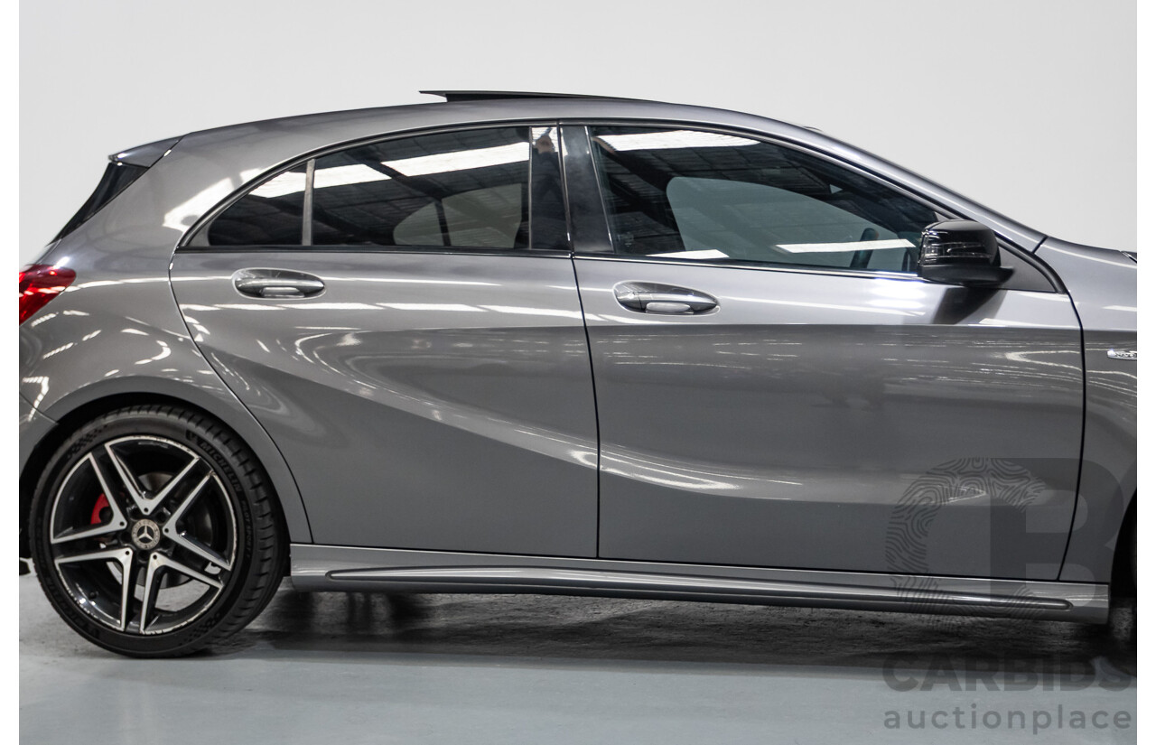 8/2017 Mercedes-Benz A250 Sport 4MATIC (AWD) 176 MY17.5 5D Hatchback Mountain Grey Metallic Turbo 2.0L