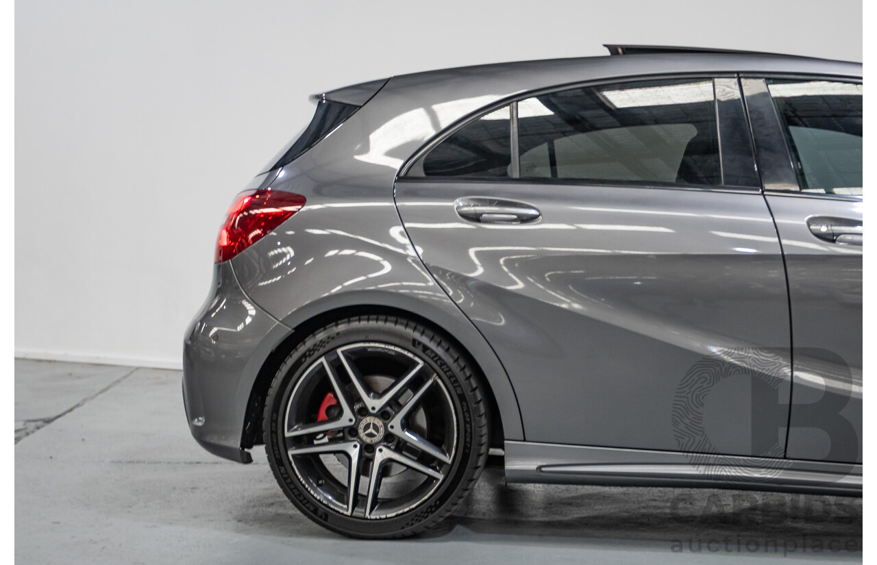 8/2017 Mercedes-Benz A250 Sport 4MATIC (AWD) 176 MY17.5 5D Hatchback Mountain Grey Metallic Turbo 2.0L