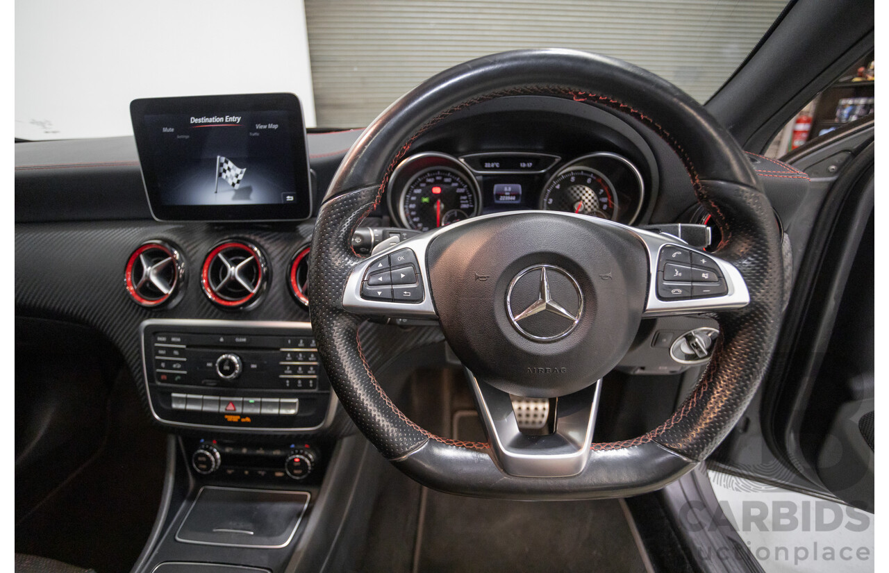 8/2017 Mercedes-Benz A250 Sport 4MATIC (AWD) 176 MY17.5 5D Hatchback Mountain Grey Metallic Turbo 2.0L