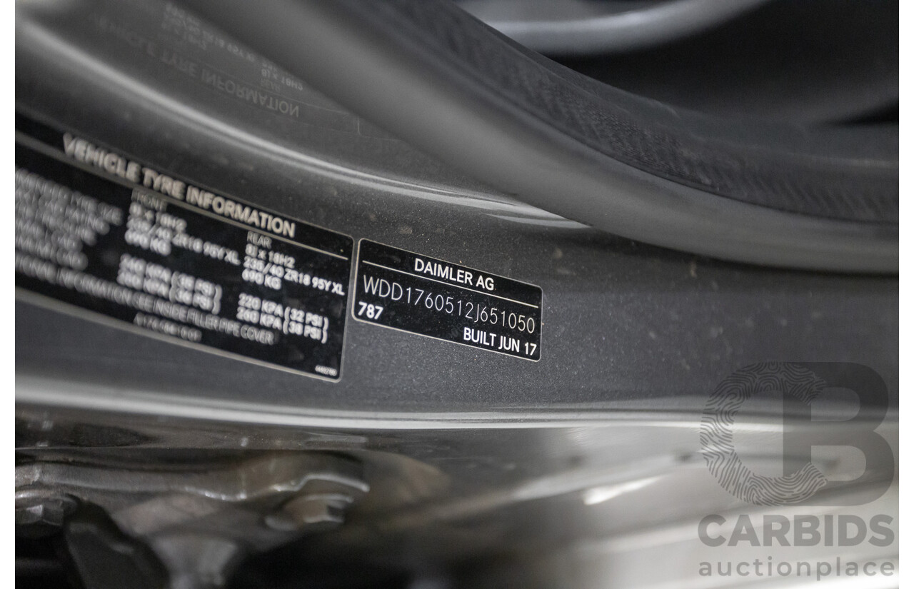 8/2017 Mercedes-Benz A250 Sport 4MATIC (AWD) 176 MY17.5 5D Hatchback Mountain Grey Metallic Turbo 2.0L