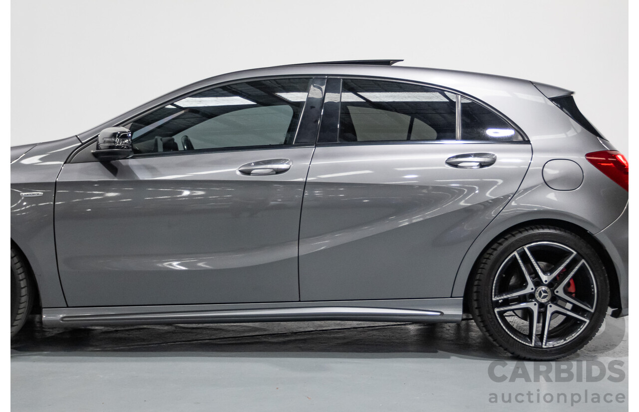 8/2017 Mercedes-Benz A250 Sport 4MATIC (AWD) 176 MY17.5 5D Hatchback Mountain Grey Metallic Turbo 2.0L