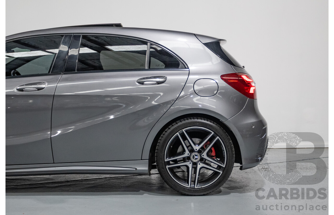 8/2017 Mercedes-Benz A250 Sport 4MATIC (AWD) 176 MY17.5 5D Hatchback Mountain Grey Metallic Turbo 2.0L