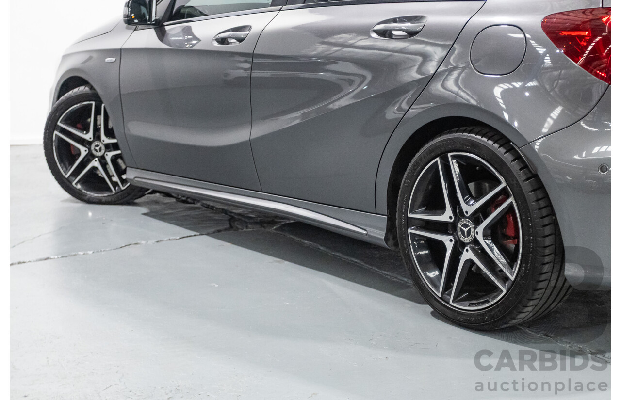 8/2017 Mercedes-Benz A250 Sport 4MATIC (AWD) 176 MY17.5 5D Hatchback Mountain Grey Metallic Turbo 2.0L