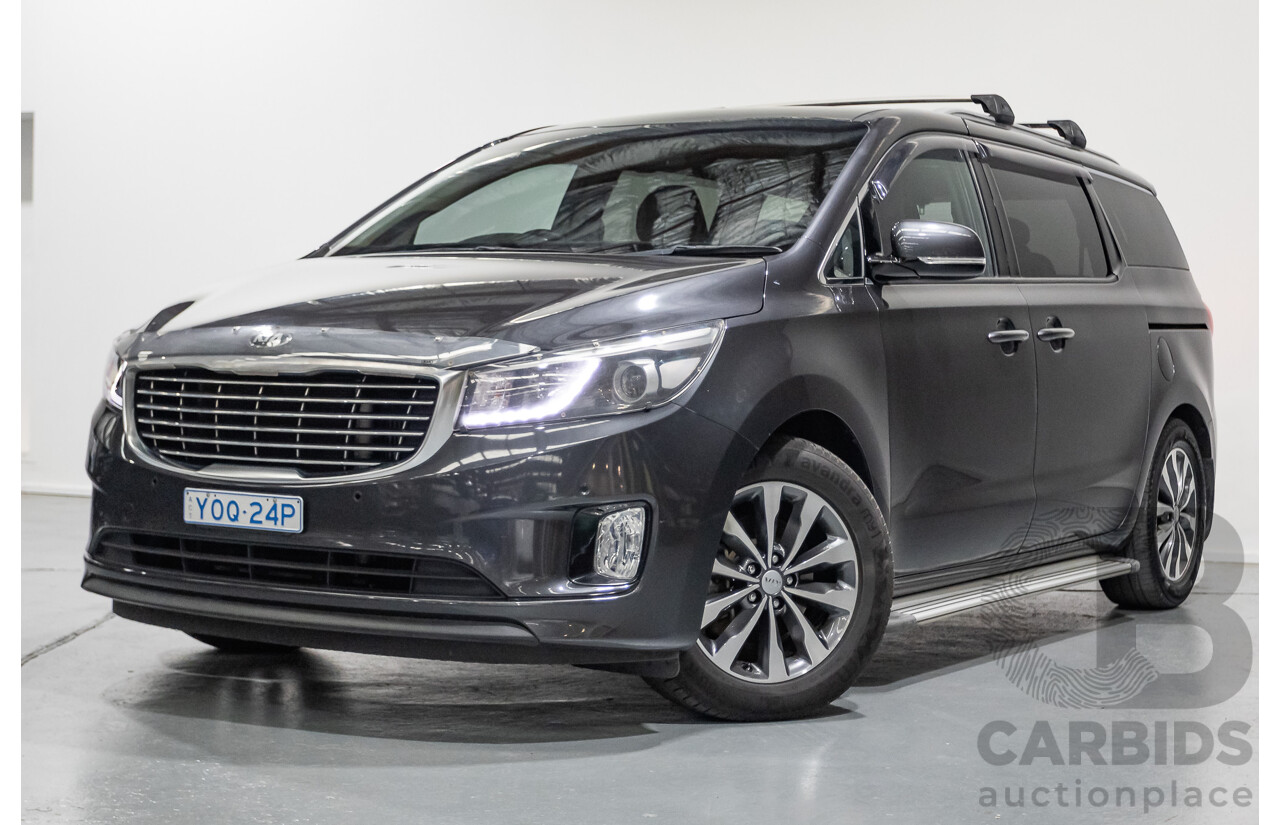 05/2017 Kia Carnival SLi YP MY17 4D Wagon Graphite Metallic Turbo Diesel 2.2L