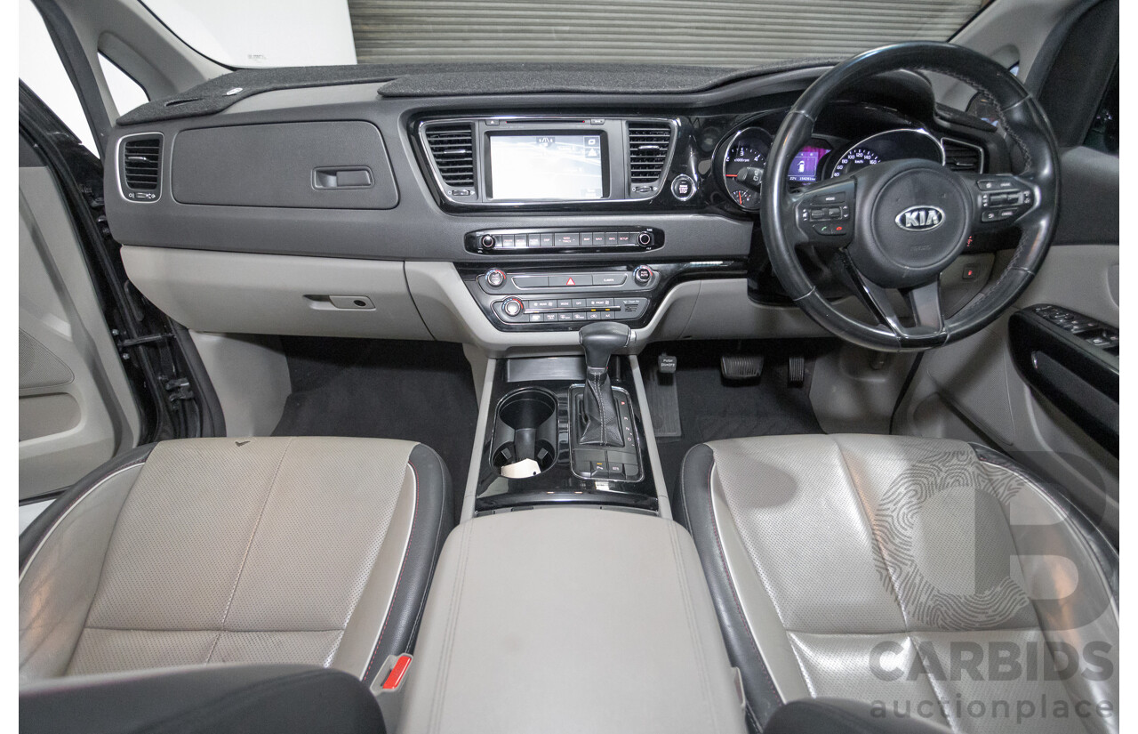 05/2017 Kia Carnival SLi YP MY17 4D Wagon Graphite Metallic Turbo Diesel 2.2L
