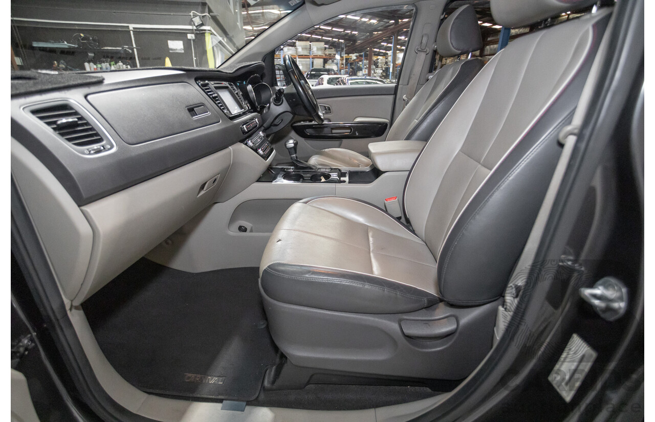 05/2017 Kia Carnival SLi YP MY17 4D Wagon Graphite Metallic Turbo Diesel 2.2L