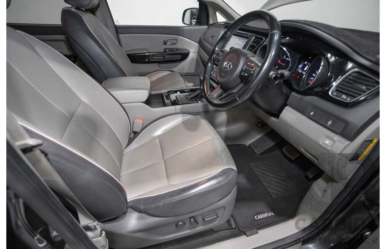 05/2017 Kia Carnival SLi YP MY17 4D Wagon Graphite Metallic Turbo Diesel 2.2L