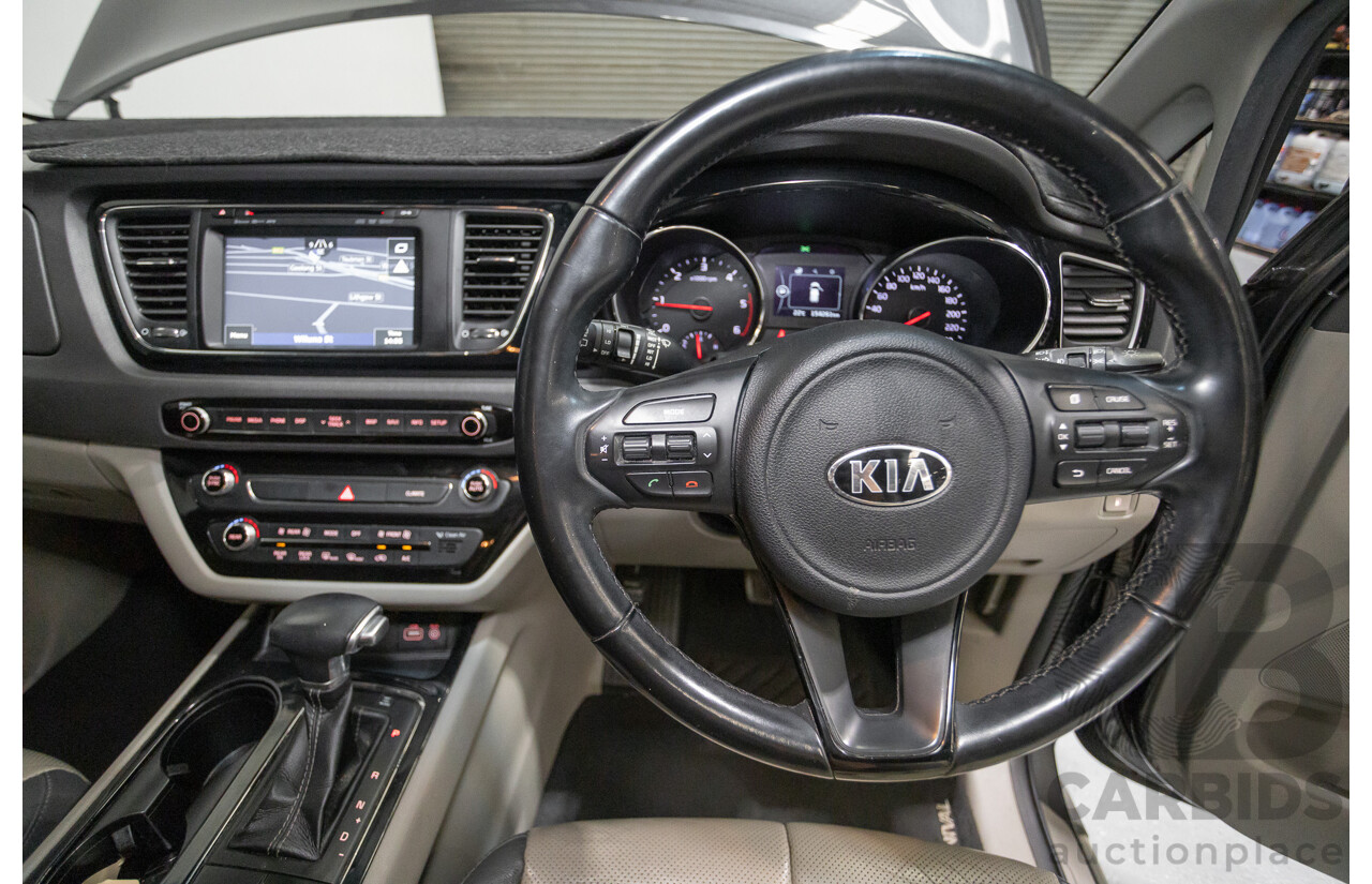 05/2017 Kia Carnival SLi YP MY17 4D Wagon Graphite Metallic Turbo Diesel 2.2L