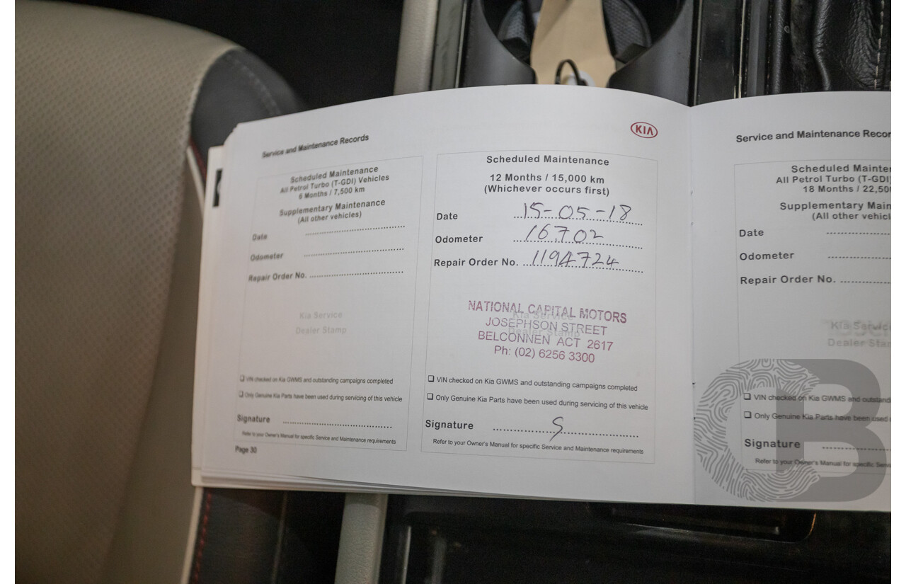 05/2017 Kia Carnival SLi YP MY17 4D Wagon Graphite Metallic Turbo Diesel 2.2L