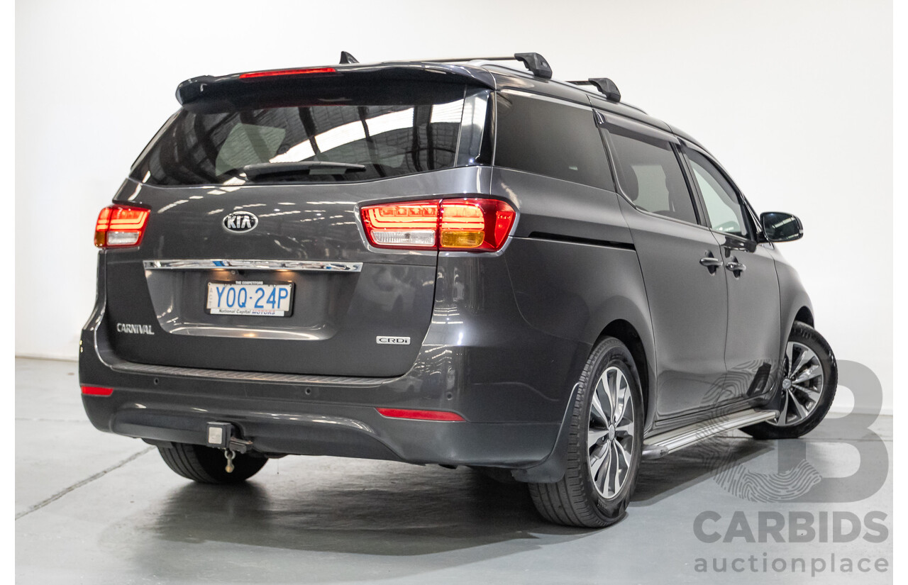 05/2017 Kia Carnival SLi YP MY17 4D Wagon Graphite Metallic Turbo Diesel 2.2L