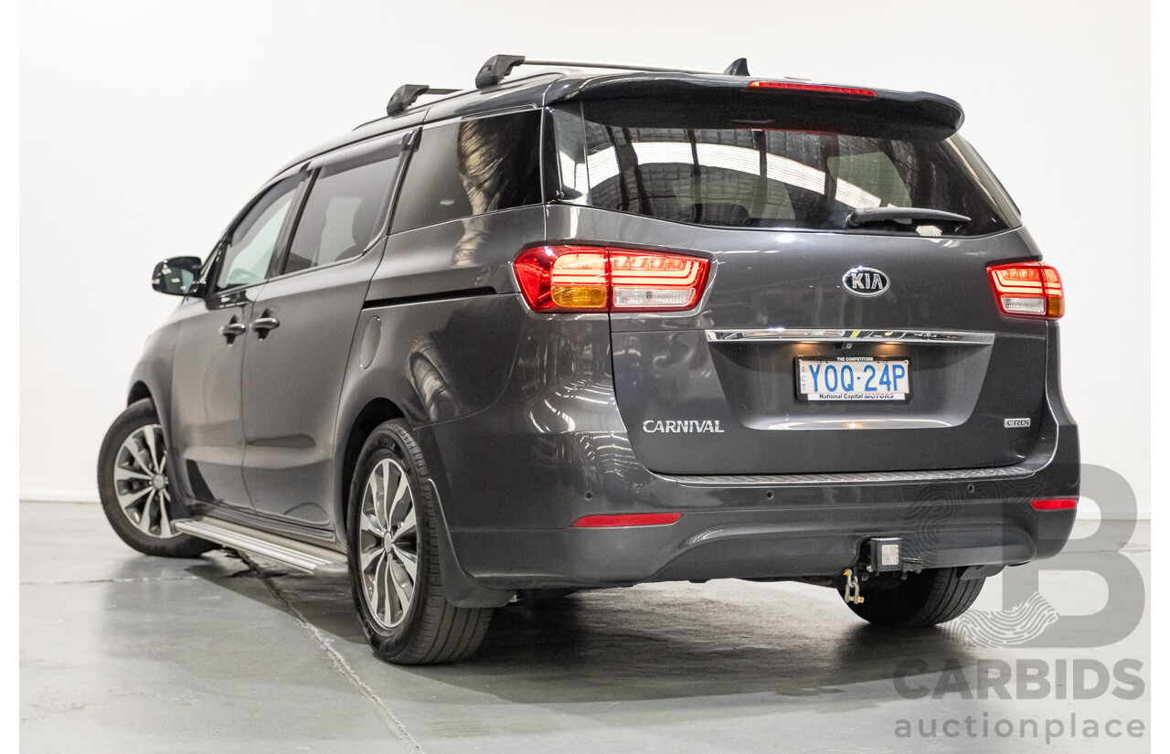 05/2017 Kia Carnival SLi YP MY17 4D Wagon Graphite Metallic Turbo Diesel 2.2L