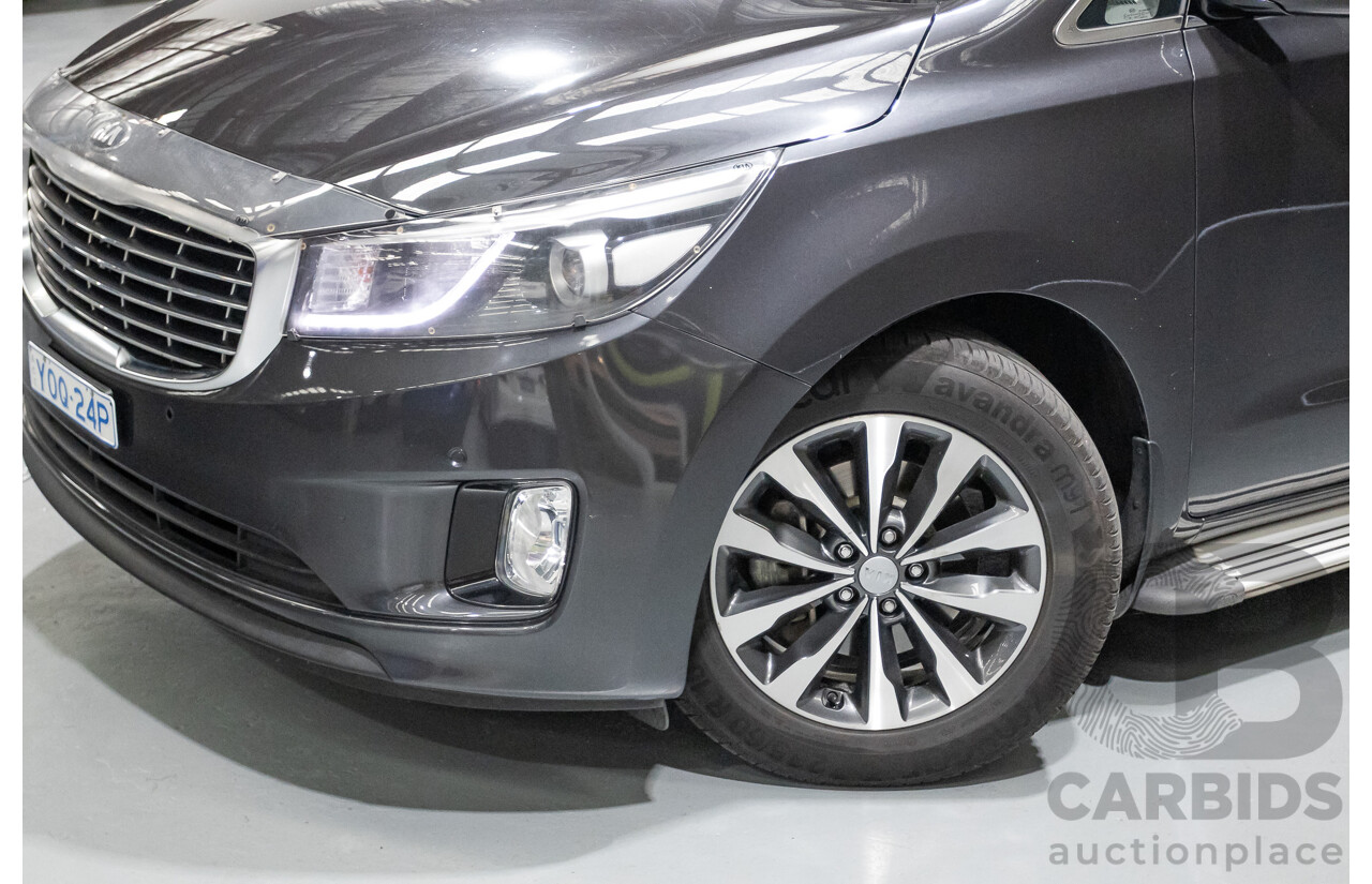 05/2017 Kia Carnival SLi YP MY17 4D Wagon Graphite Metallic Turbo Diesel 2.2L