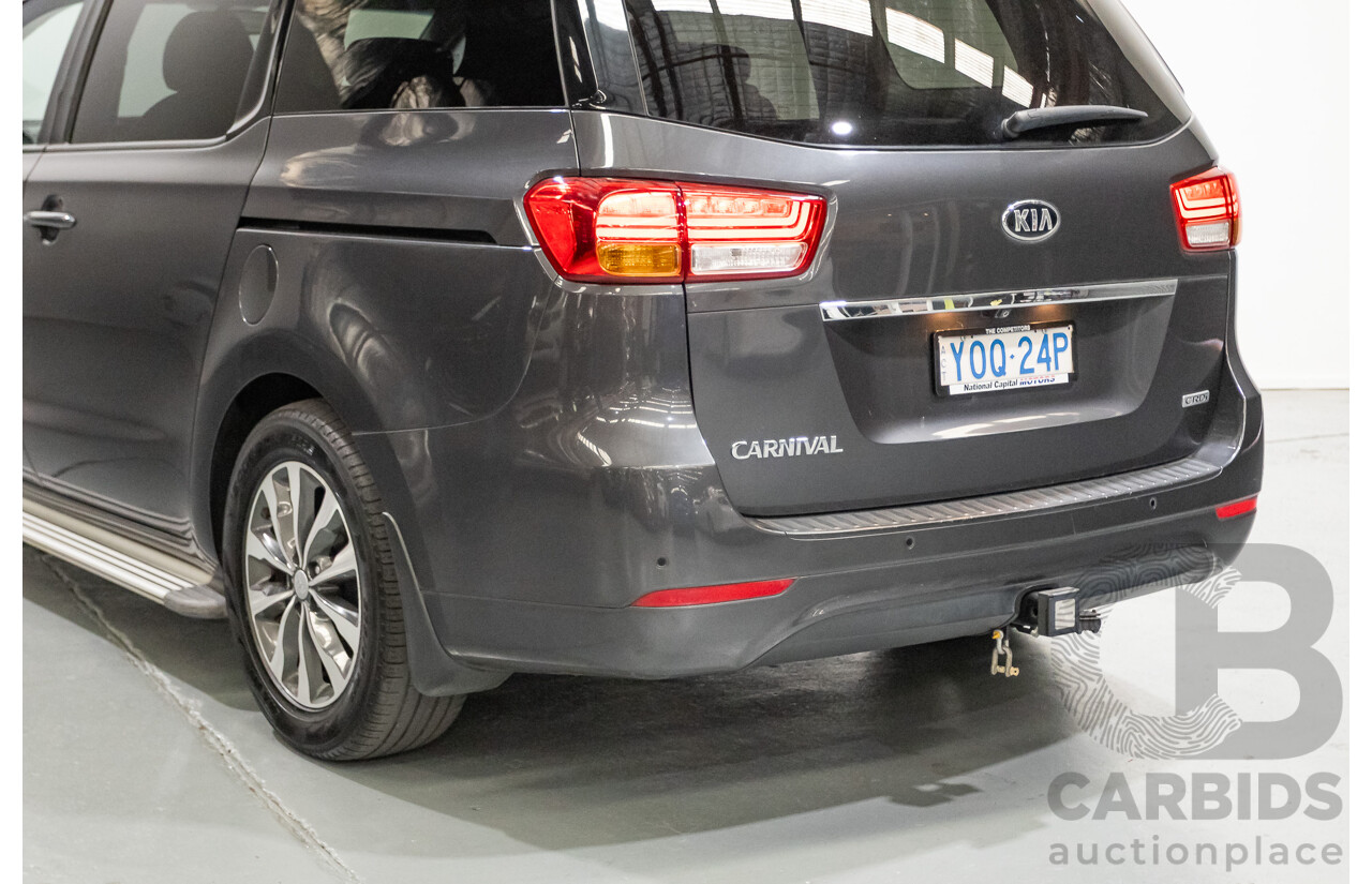 05/2017 Kia Carnival SLi YP MY17 4D Wagon Graphite Metallic Turbo Diesel 2.2L