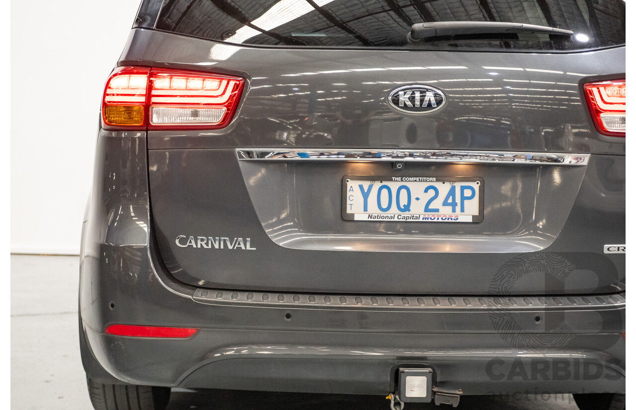 05/2017 Kia Carnival SLi YP MY17 4D Wagon Graphite Metallic Turbo Diesel 2.2L