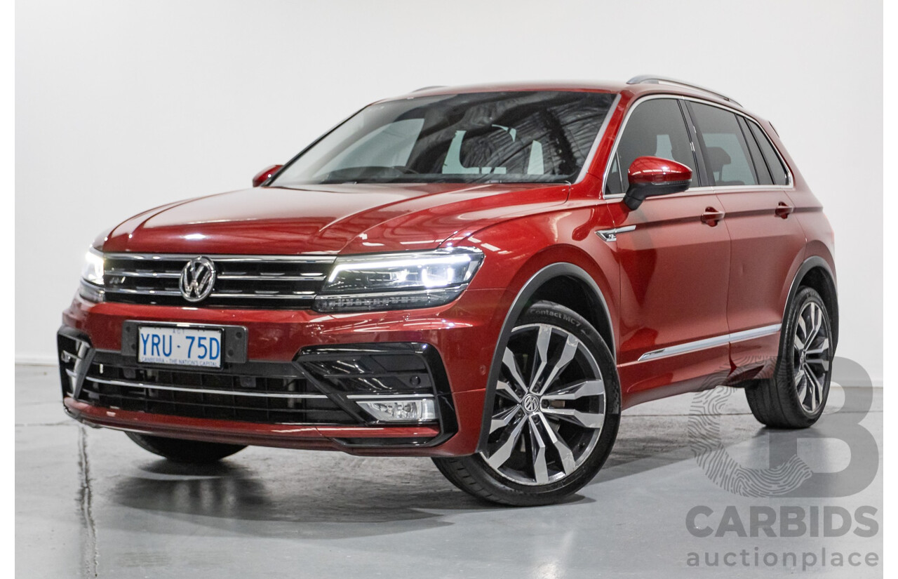 5/2017 Volkswagen Tiguan 162 TSI Highline (AWD) 5NA 4D Wagon Ruby Red Metallic Turbo 2.0L