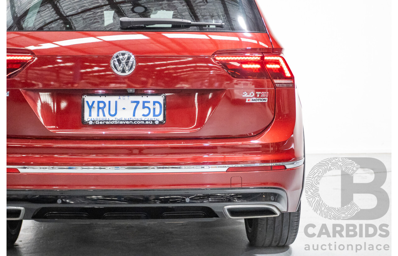 5/2017 Volkswagen Tiguan 162 TSI Highline (AWD) 5NA 4D Wagon Ruby Red Metallic Turbo 2.0L