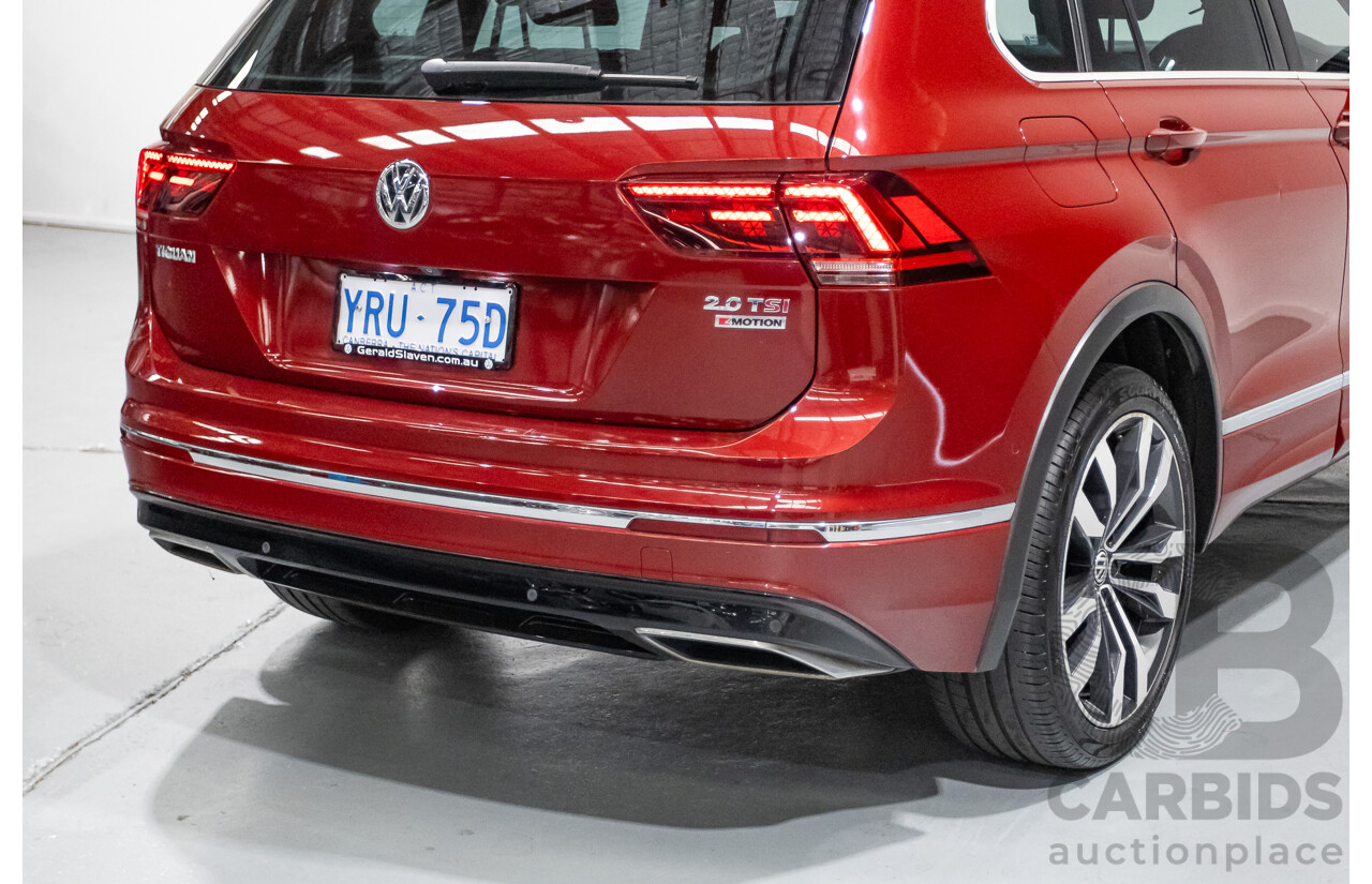 5/2017 Volkswagen Tiguan 162 TSI Highline (AWD) 5NA 4D Wagon Ruby Red Metallic Turbo 2.0L