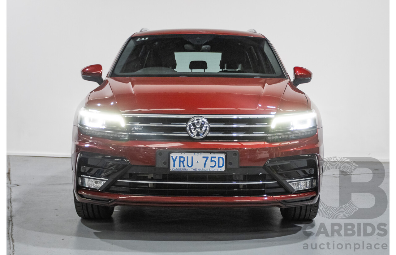 5/2017 Volkswagen Tiguan 162 TSI Highline (AWD) 5NA 4D Wagon Ruby Red Metallic Turbo 2.0L