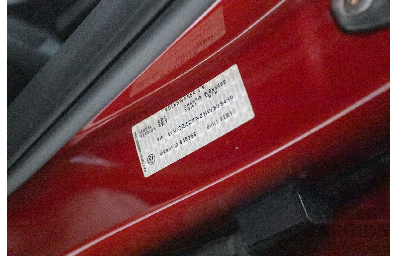 5/2017 Volkswagen Tiguan 162 TSI Highline (AWD) 5NA 4D Wagon Ruby Red Metallic Turbo 2.0L