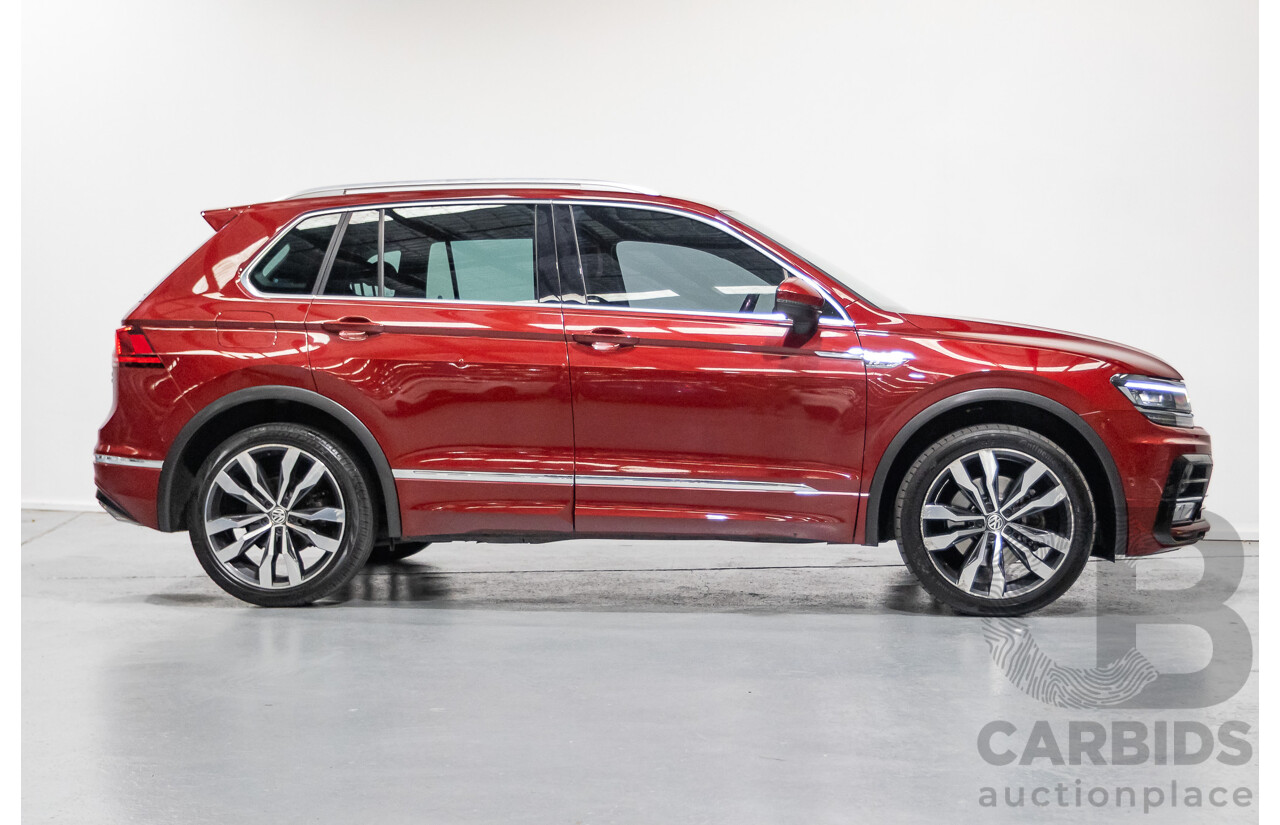5/2017 Volkswagen Tiguan 162 TSI Highline (AWD) 5NA 4D Wagon Ruby Red Metallic Turbo 2.0L