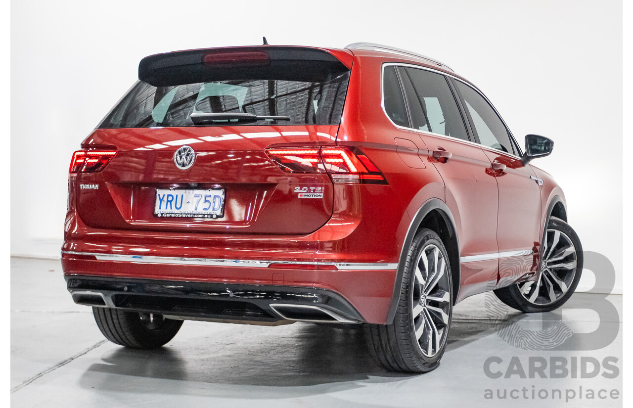 5/2017 Volkswagen Tiguan 162 TSI Highline (AWD) 5NA 4D Wagon Ruby Red Metallic Turbo 2.0L