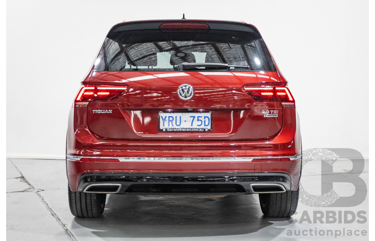 5/2017 Volkswagen Tiguan 162 TSI Highline (AWD) 5NA 4D Wagon Ruby Red Metallic Turbo 2.0L