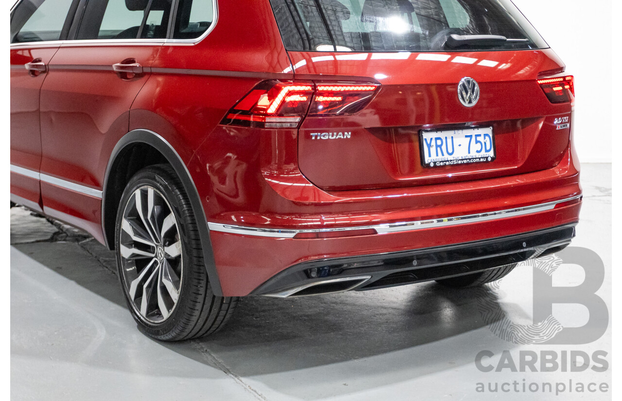 5/2017 Volkswagen Tiguan 162 TSI Highline (AWD) 5NA 4D Wagon Ruby Red Metallic Turbo 2.0L