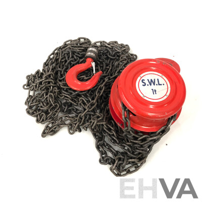 Oz Blok One Tonne Chain Lift Block and Tackle