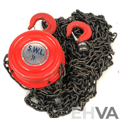 Oz Blok One Tonne Chain Lift Block and Tackle
