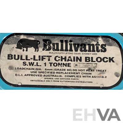 Bullivants One Tonne Chain Lift Block and Tackle