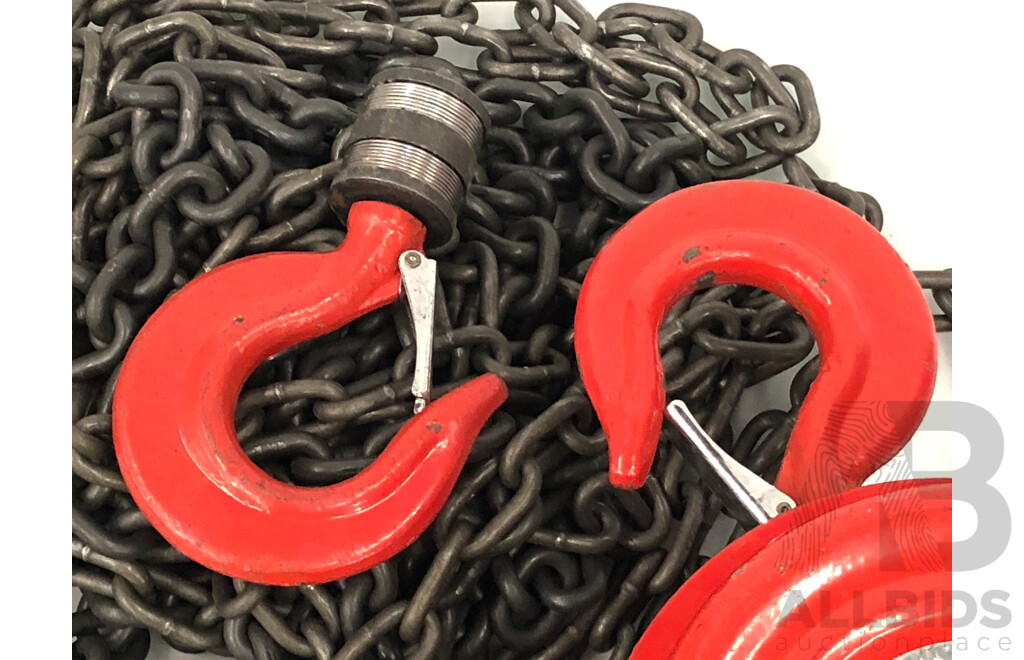 Oz Blok One Tonne Chain Lift Block and Tackle