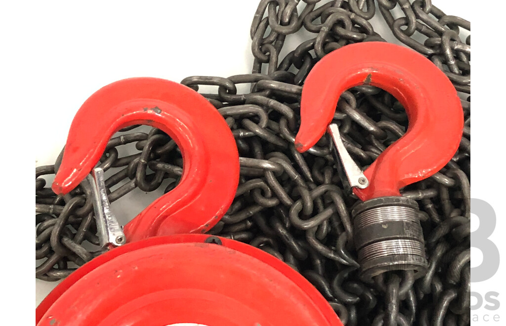Oz Blok One Tonne Chain Lift Block and Tackle
