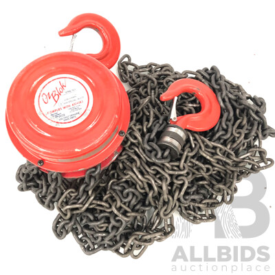 Oz Blok One Tonne Chain Lift Block and Tackle