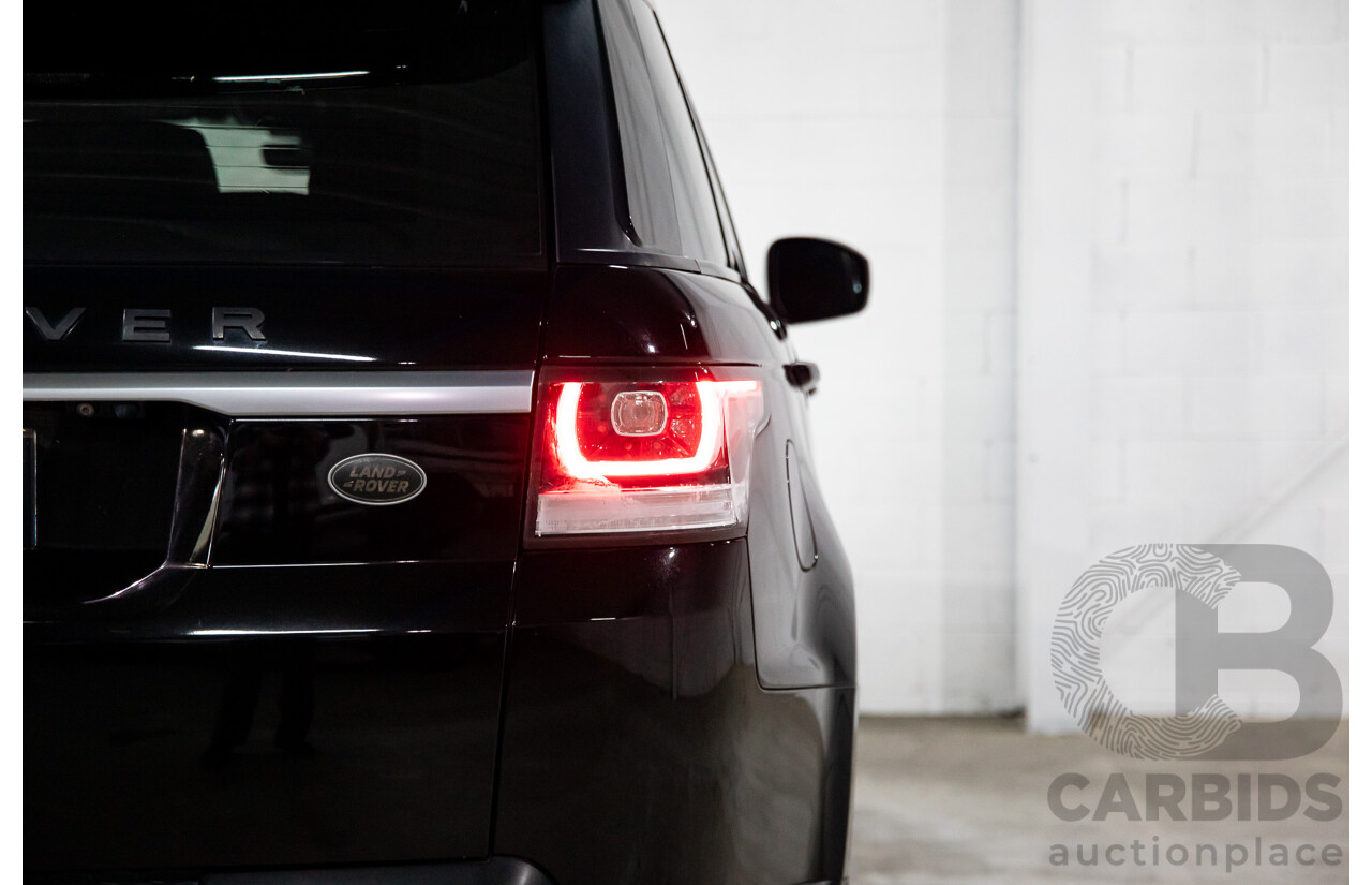 04/2018 Land Rover Range Rover Sport TDV6 SE (190kW AWD) LW MY18 4d Wagon Santorini Black Metallic Turbo Diesel V6 3.0L